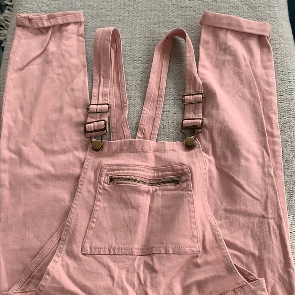 Pink overalls!